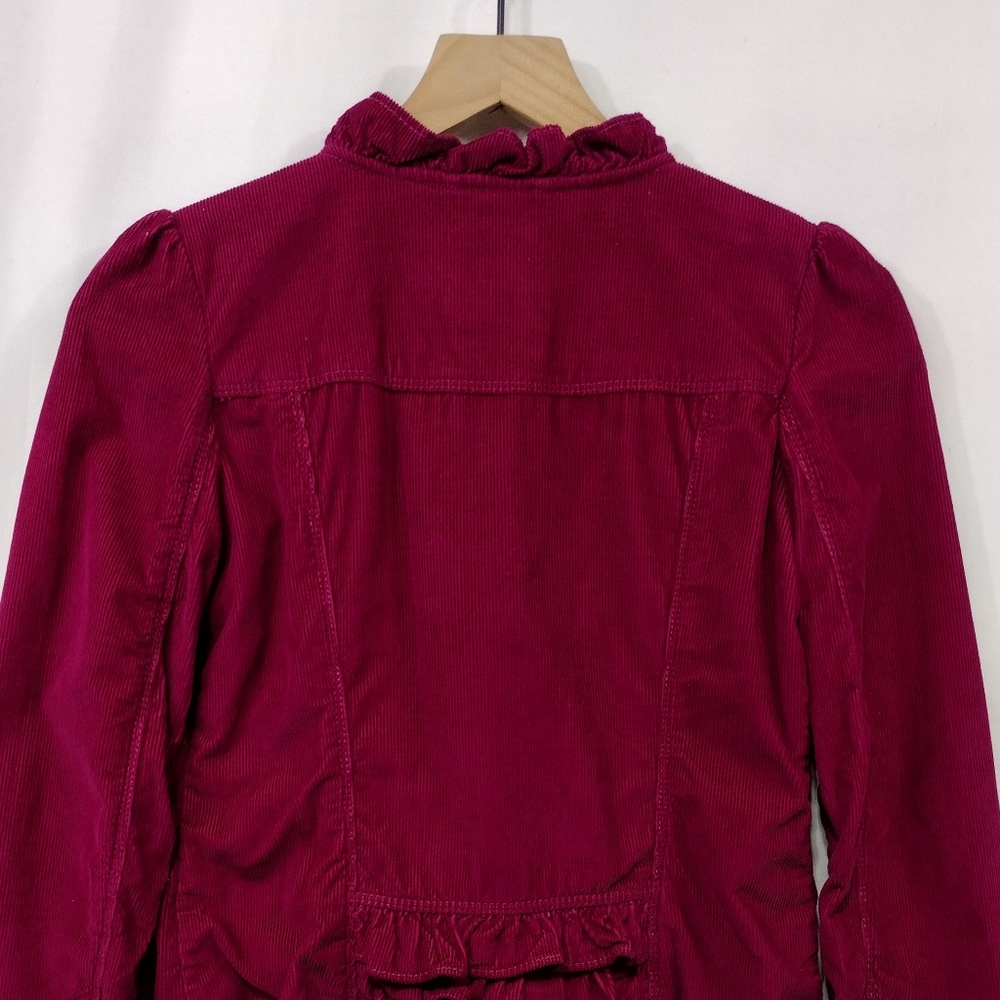Gap Kids Corduroy Double Breasted Jacket Girls XL Burgundy Academia Preppy Y2K - Picture 6 of 9